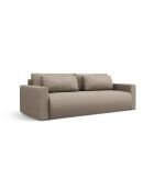Canapé convertible avec coffre de rangement Belfast 3 places beige foncé - 238x105x84 cm