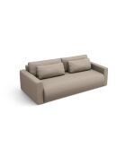Canapé convertible avec coffre de rangement Belfast 3 places beige foncé - 238x105x84 cm