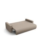 Canapé convertible avec coffre de rangement Belfast 3 places beige foncé - 238x105x84 cm