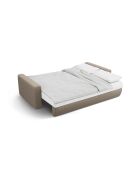 Canapé convertible avec coffre de rangement Belfast 3 places beige foncé - 238x105x84 cm