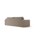Canapé convertible avec coffre de rangement Belfast 3 places beige foncé - 238x105x84 cm