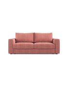 Canapé convertible Grena 3 places rouge - 205x100x90 cm