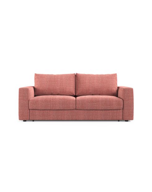 Canapé convertible Grena 3 places rouge - 205x100x90 cm
