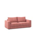 Canapé convertible Grena 3 places rouge - 205x100x90 cm