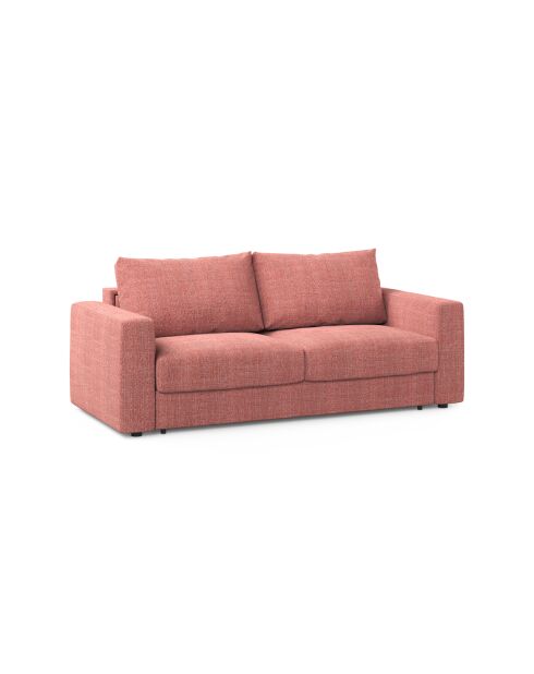 Canapé convertible Grena 3 places rouge - 205x100x90 cm