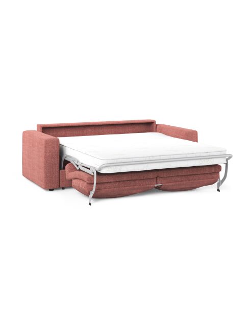 Canapé convertible Grena 3 places rouge - 205x100x90 cm