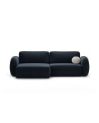 Canapé d'angle convertible avec rangement Tonale 4 places bleu marine - 262x149x88 cm