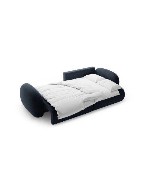 Canapé d'angle convertible avec rangement Tonale 4 places bleu marine - 262x149x88 cm