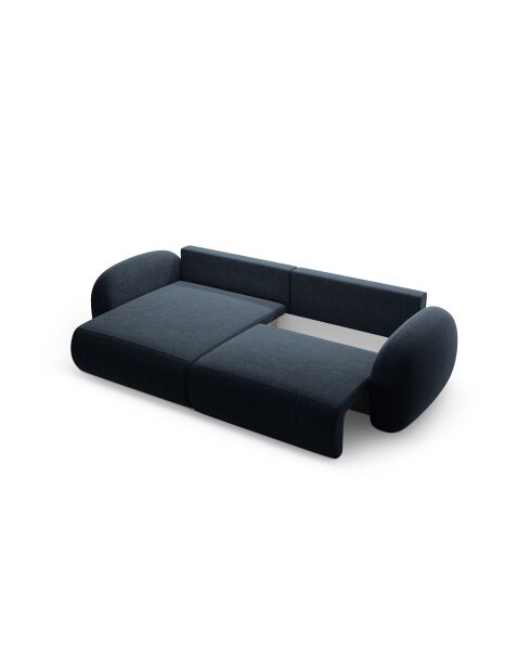 Canapé d'angle convertible avec rangement Tonale 4 places bleu marine - 262x149x88 cm