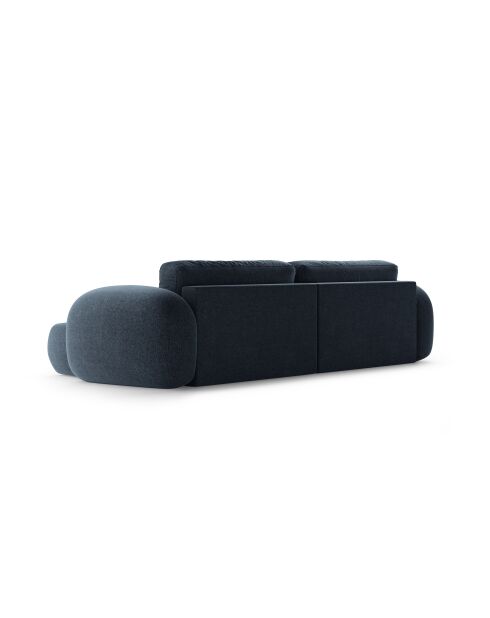Canapé d'angle convertible avec rangement Tonale 4 places bleu marine - 262x149x88 cm