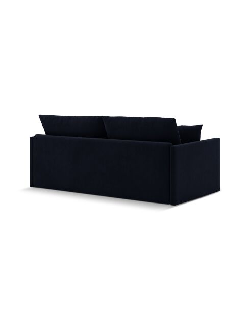 Shannon 3-zits fluwelen slaapbank koningsblauw - 209x94x87 cm