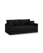 Shannon 3-zits zwarte slaapbank - 209x94x87 cm