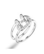Weißer Ring aus 925er Silber