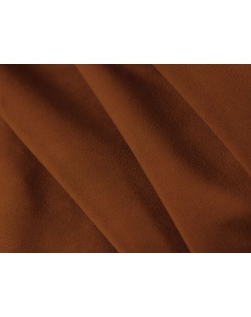 Canapé convertible velours Grena 3 places terracotta - 205x100x90 cm