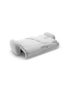 Canapé velours convertible avec coffre de rangement Tonale 3 places gris - 262x105x88 cm