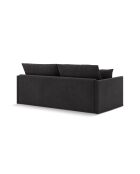 Canapé convertible velours Shannon 3 places gris foncé - 209x94x87 cm