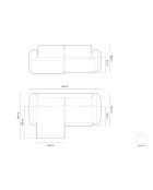 Canapé d'angle en velours convertible avec rangement Tonale 4 places gris foncé - 262x149x88 cm