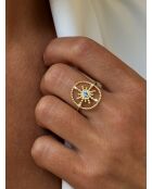 18-karaats geelvergulde ring van 925 zilver