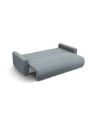 Divano trasformabile Belfast in velluto a 3 posti con contenitore blu grigio - 238x105x84 cm