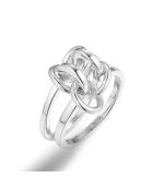 Verzilverde ring van 925 zilver