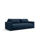 Canapé velours convertible avec coffre de rangement Belfast 3 places bleu roi - 238x105x84 cm