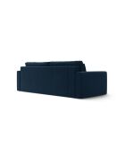 Canapé velours convertible avec coffre de rangement Belfast 3 places bleu roi - 238x105x84 cm