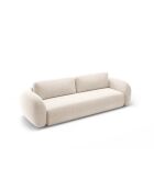 Canapé convertible avec coffre de rangement Tonale 3 places beige clair - 262x105x88 cm