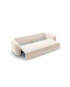 Canapé convertible avec coffre de rangement Tonale 3 places beige clair - 262x105x88 cm