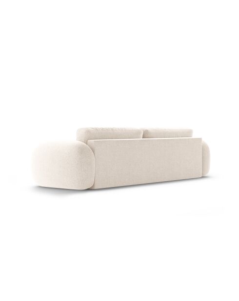 Canapé convertible avec coffre de rangement Tonale 3 places beige clair - 262x105x88 cm