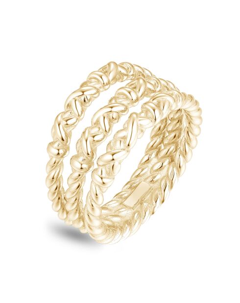18-karaats geelvergulde ring van 925 zilver