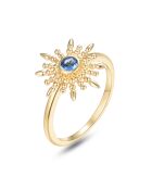 18-karaats geelvergulde ring van 925 zilver