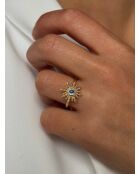 18-karaats geelvergulde ring van 925 zilver