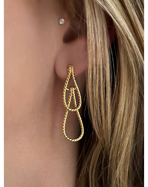 Boucles d'oreilles en argent 925 jaune