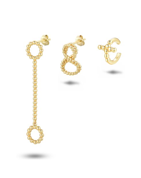 Lot de boucles d'oreilles en argent 925 jaune