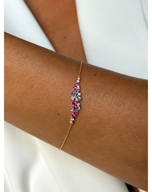 18k geelvergulde 925 zilveren armband