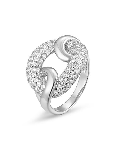 Verzilverde ring van 925 zilver