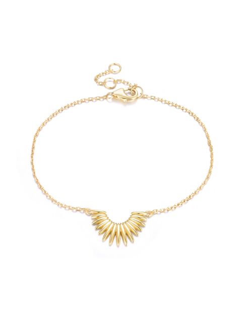 18k geelvergulde 925 zilveren armband