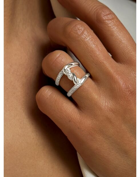 Verzilverde ring van 925 zilver