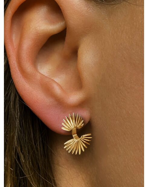 Boucles d'oreilles en argent 925 plaqué or jaune 18 carats
