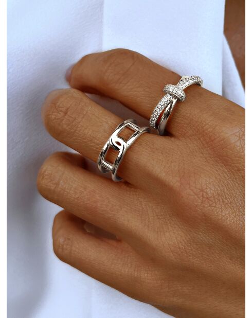 Verzilverde ring van 925 zilver