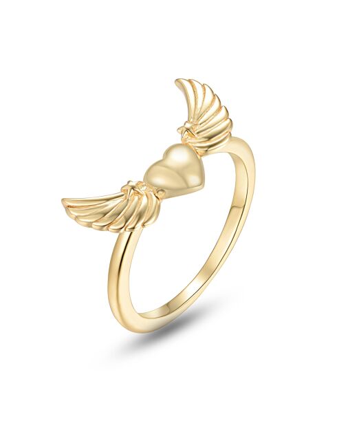 18-karaats geelvergulde ring van 925 zilver