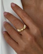 18-karaats geelvergulde ring van 925 zilver