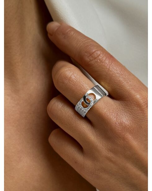 Verzilverde ring van 925 zilver