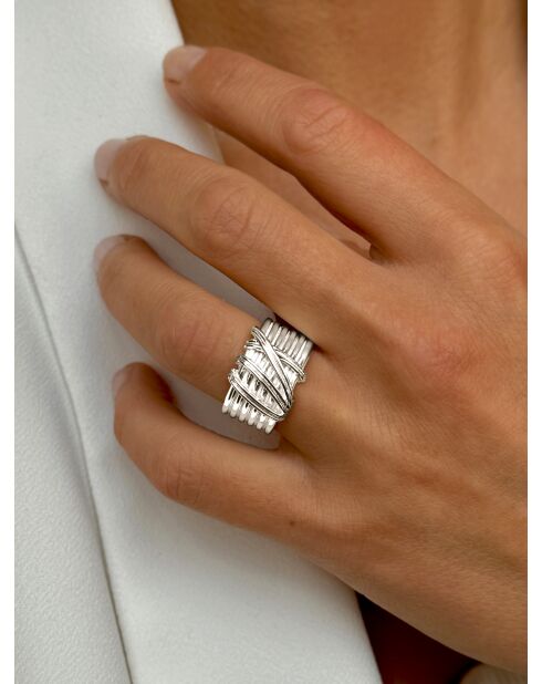 Verzilverde ring van 925 zilver