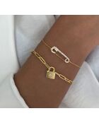 Geelvergulde armband van 925 zilver
