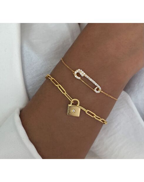 Geelvergulde armband van 925 zilver