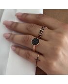 18-karaats rosévergulde ring van 925 zilver
