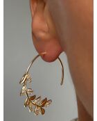 Boucles d'oreilles en argent 925 plaqué or jaune 18 carats