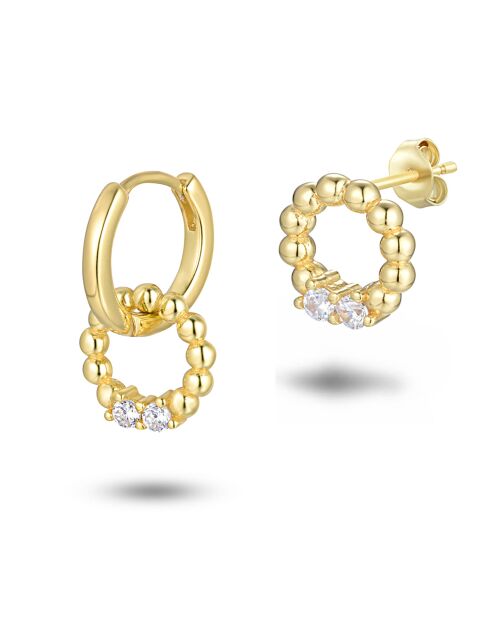 Lot de boucles d'oreilles en argent 925 jaune