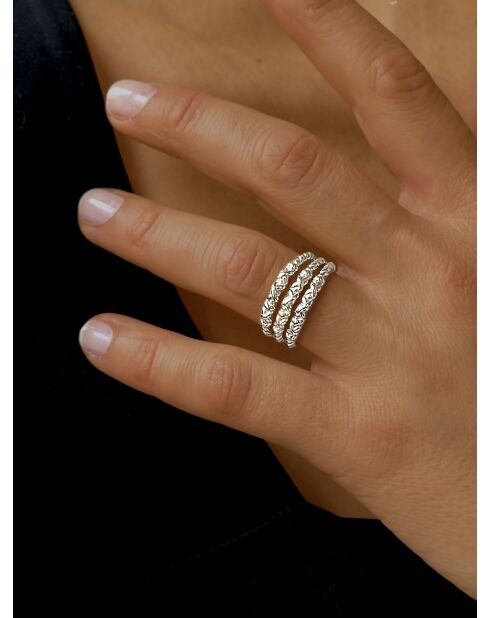 Verzilverde ring van 925 zilver